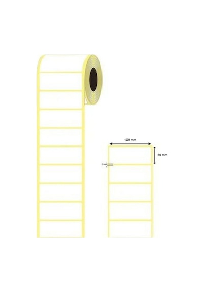 Boş Yapışkanlı Barkod Termal Etiket -kuşe Etiket - Pp Opak Etiket 50mmx100mm