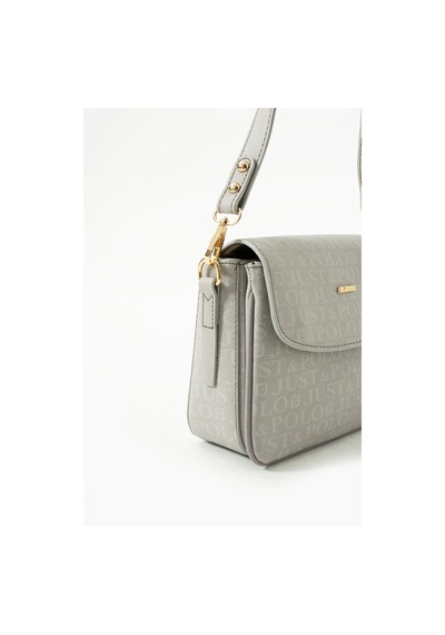 Just Polo Kadın Baskılı Ayarlanabilir Askılı Şık El & Omuz Çantası Ebat : 16 X 23 Cm Shopper GRİ