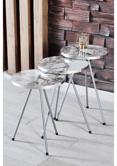 Gümüş Metal Zigon Efes Beyaz 3 Lü Diğer