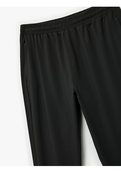Koton Regular Fit Cepli Beli Lastikli Spor Eşofman Altı Antrasit 6wam40032nw Antrasit