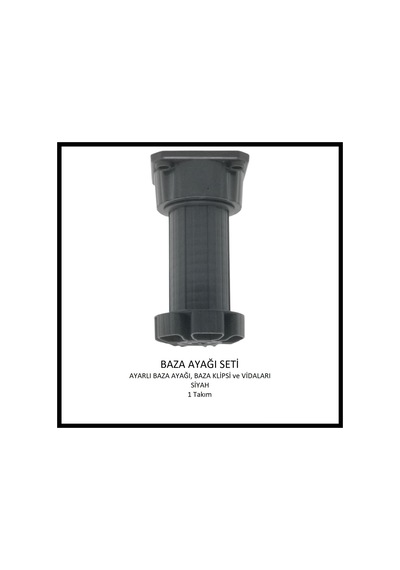 Baza Ayağı Seti, 10 Cm, Siyah Siyah