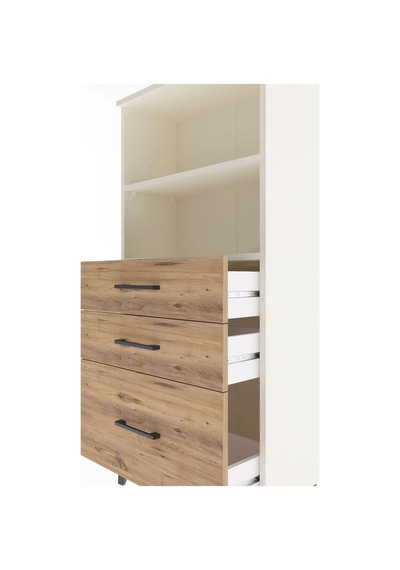 Arges Dolap 2 Raflı 3 Çekmeceli 60x30x134 Aytaşı-çam Aytaşı