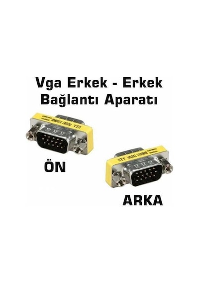 Hd15 Vga-vga Erkek-erkek M2m 15 Pin Adaptör