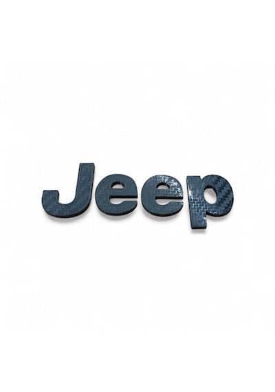Jeep Cherokee Kaput - Bagaj Yazısı Logo Arma Amblem Siyah Karbon Görünüm 0
