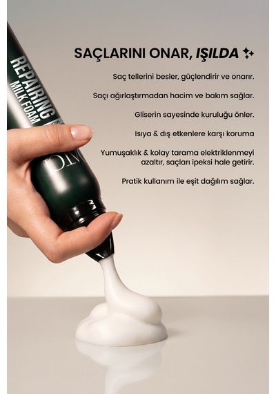 Süt Proteinli Yoğun Besleme Ve Onarıcı Saç Bakım Köpüğü