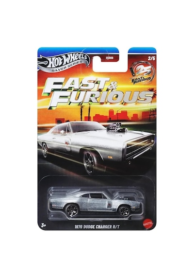 Hot Wheels Fast & Furious 25 Yıl Sılver Serisi - 1970 Dodge Charger R/t - Jkx21 - Hnr88 Gri
