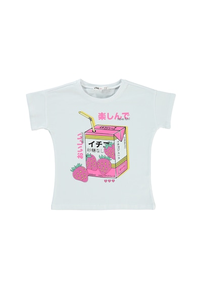 Civil Girls Kız Çocuk Tişört 2-5 Yaş Beyaz 18330g75524s1-1 Beyaz
