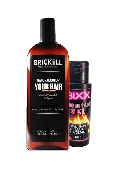 Brickell Erkek 237 Ml Şampuan Saçsakal Anti-beyaz + 1sıxx Bayan Bay Kaygan Lubrikantkrem 60 Ml