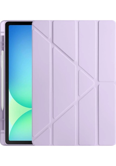 Huawei Honor Pad X9 11.5 Kılıf Kalemlikli Mars Tablet Kılıfı - Lavender Arka Kapak