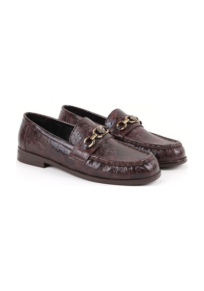 Libero L085.k012 Kroko Desenli Gül Tasarımlı Metal Tokalı Tpu Taban Kadın Loafer Ayakkabı Kahve Libero L085.k012 Kroko Desenli Gül Tasarımlı Metal Tokalı Tpu Taban Kadın Loafer Ayakkabı Kahve