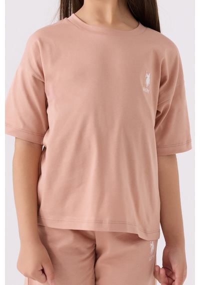U.S. Polo Assn. U.s. Polo Assn Kız Çocuk Pembe Bermuda Takım 5274-43884 Pembe
