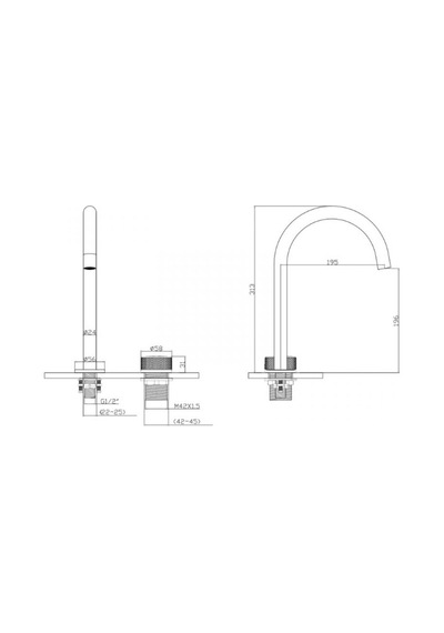 Step 2 Delikli Çanak Tipi Lavabo Bataryası - Siyah