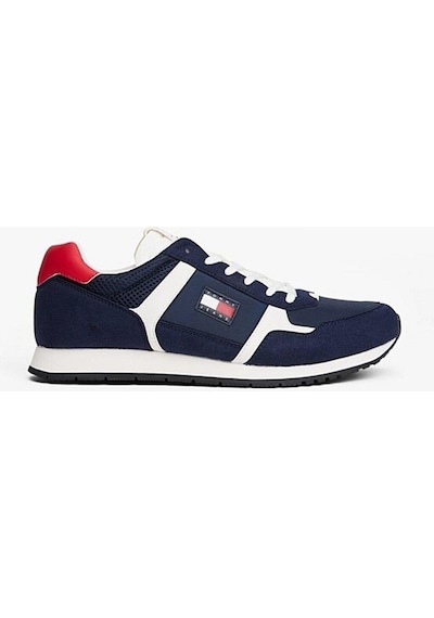 Tommy Hilfiger Erkek Süet Ve File Detaylı Runner Sneaker - Lacivert-9603 Dark Night Navy Tommy Hilfiger Erkek Süet Ve File Detaylı Runner Sneaker - Lacivert-9603 Dark Night Navy