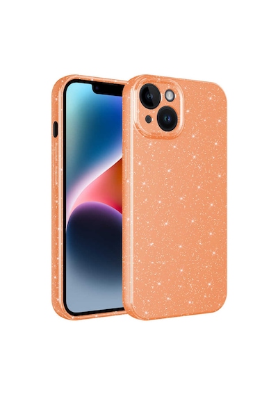 Apple Uyumlu iPhone 14 Kılıf Kamera Korumalı Simli Silikon Üstün Koruma Nourthkingdom Gri
