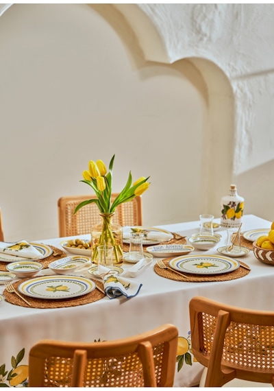 Bella Maison Lemoncello Porselen 52 Parça 12 Kişilik Kahvaltı Takımı Çok Renkli