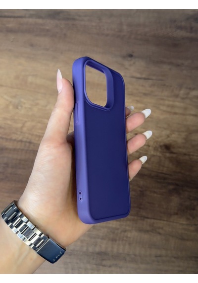 Apple Uyumlu iPhone 15 Pro Silikon Kılıf Xfab Mor
