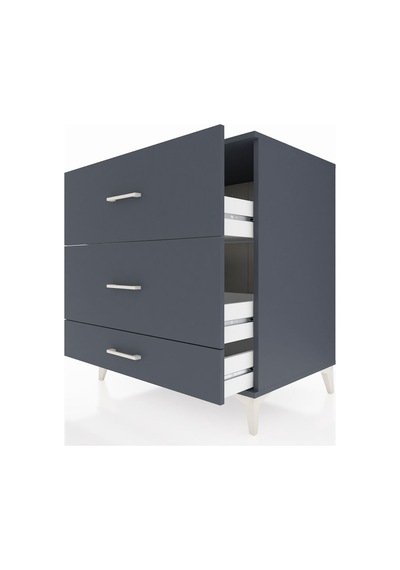 Kronos Şifonyer 3 Çekmeceli 88x59x96 Antrasit-antrasit Antrasit