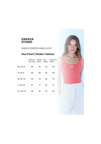 Sagaza Studio Ss6004 Geniş Asklı Atlet Fusya