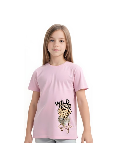 Fyk Kids Kız Çocuk 3'lü - Wild-love-coffee Baskılı Tişört Çok Renkli