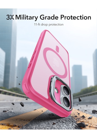 Esr Apple Uyumlu iPhone 17 Classic Hybrid Magsafe Standlı Kılıf-kamera Kontrol Buton - Pembe Pembe