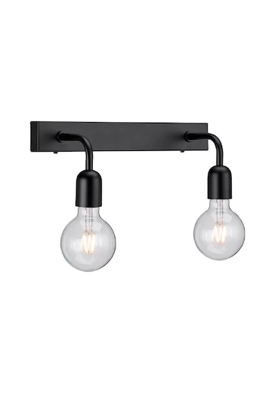 Riolight Vintage,rustik,retro 2xe27 Siyah Metal Ayna Üstü Duvar Aplik Uzunluk:30cm Rio Light