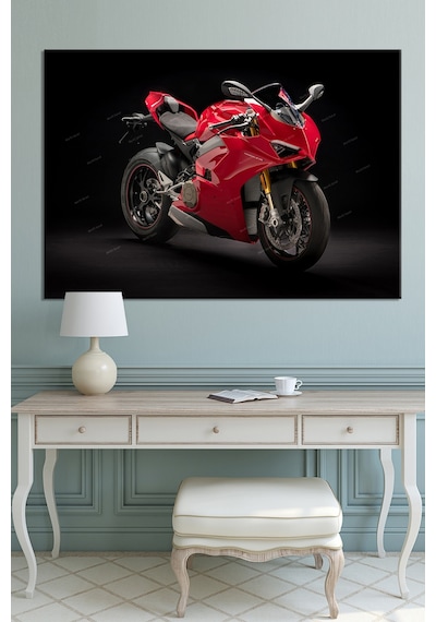 Motosiklet Motorcycle Dekoratif Kanvas Tablo  90 x 60