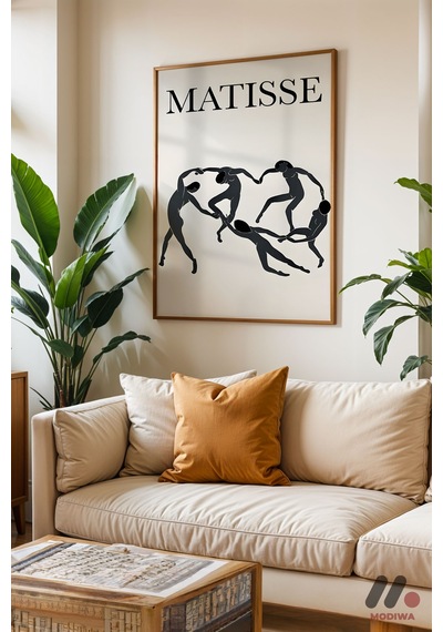 Matisse Dans Posteri, Ahşap Çerçeveli Duvar Tablosu - Modern Ev Dekorasyonu