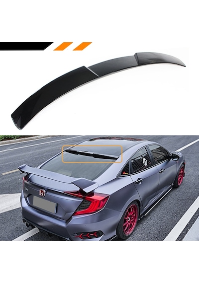 Honda Civic Fc5 Cam Üstü Spoiler Rs Parlak Siyah 2016 - 2021