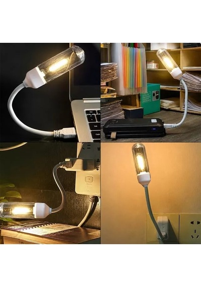 Sh Powermaster Pm-25793 Esnek Gövdeli Usb Günışığı Cob Led Edison Masa Ve Kitap Okuma Lambası Najmaddin