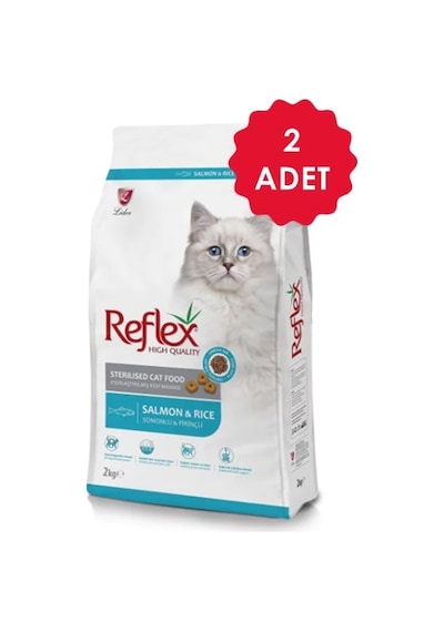 Reflex Somonlu Pirinçli Kısırlaştırılmış Yetişkin Kedi Maması 2 x 2 KG