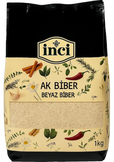 İnci Baharat - Ak Biber 1 Kg. Beyaz Biber