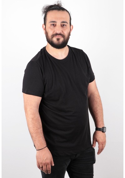 Rich Büyük Beden Basic T-shirt %100 Pamuk Tişört Açık Bej
