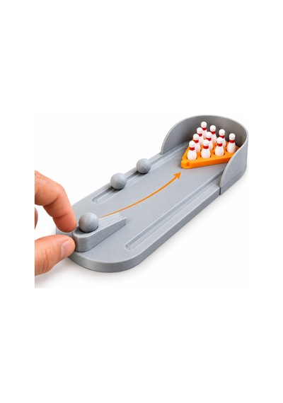 Mini Masaüstü Bowling Seti 30 Cm 10 Lobut Ve 3 Toplu Parmak Bowling Oyunu