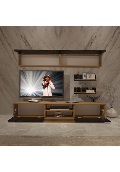 Decoraktiv Eko 5b Mdf Dvd Tv Ünitesi Tv Sehpası Pera - Siyah
