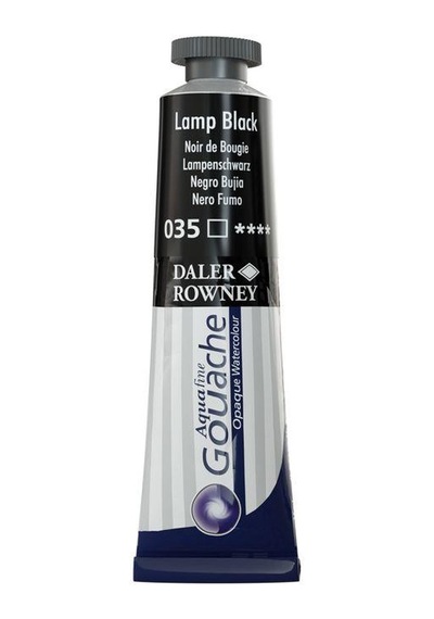 Daler Rowney Aquafine Guaj Boya Tüp 15ml Lamp Black 035 Lamp Black