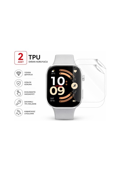 Redmi Watch 6 Ekran Koruyucu Tpu Şeffaf Film 2 Adet