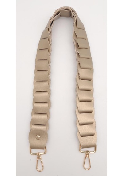 Angel Çanta Aksesuar 62 Cm Yassı Örgü Model Suni Deri Gold Renk Çanta Sapı Light Gold Metalli