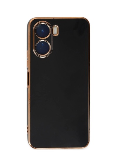 Vivo Y16 Kılıf Volet Silikon - Siyah -