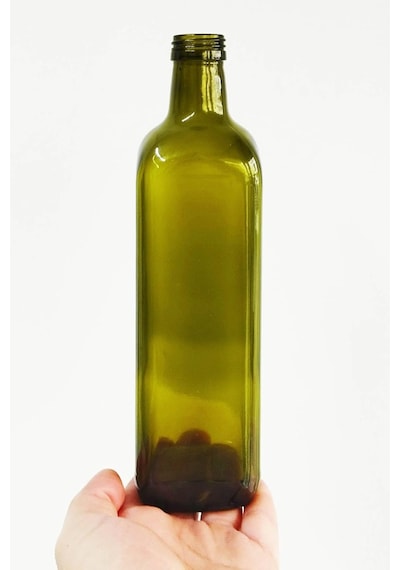 750 Ml Yeşil Maraska Kilitli Sızdırmaz Kapaklı Yağ Şişesi 750 Cc Kapüşonlu Köşeli Cam Şişe 20 Adet Diğer