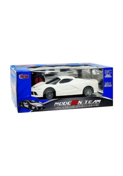 1:24 Ölçek Full Fonksiyon Uzaktan Kumandalı Gerçekçi Spor Yarış Arabası 20 Cm Beyaz