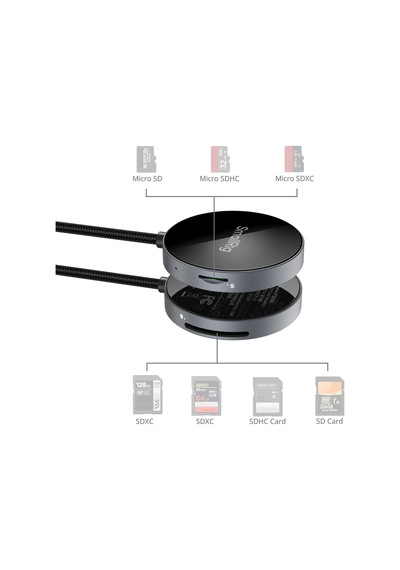 Smallrig - 4870 Çok Fonksiyonlu Magsafe Kart Okuyucu
