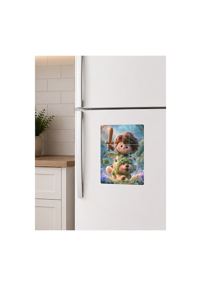 9 Parça Mıknatıslı Yapboz Puzzle 15x21 Cm Uv Baskılı Mdf Magnet Çocuk Eğitici Oyuncak
