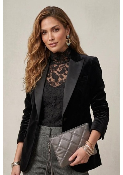 Estrella Paris Lavita Portföy & Clutch Çanta Çıkarılabilir Bileklik Askılı Gri 25 X 19 Cm