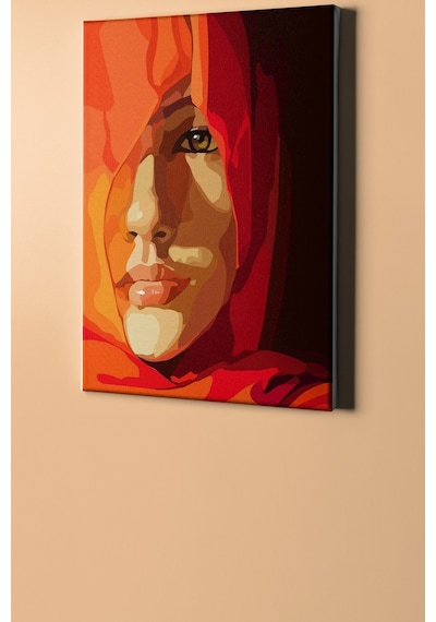 Webstyle Sayılarla Boyama Seti Kasnaklı Kırmızılar Arkasında 50 X 65 Cm