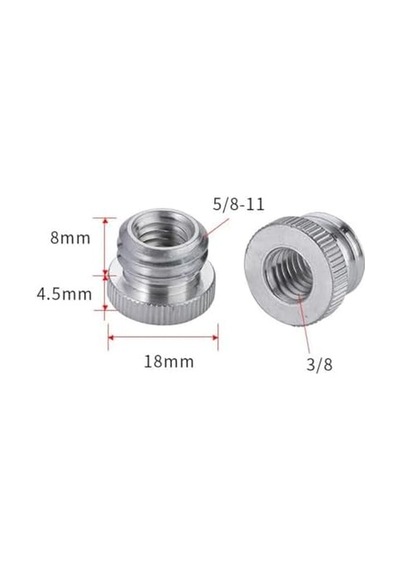3/8 İnç Tripod Vidasını 5/8 İnçe Dönüştürücü Vida Adaptörü