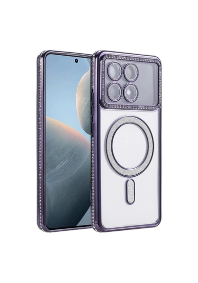 Xiaomi Poco X6 Pro Joke Simli Magneticsafe Kılıf - Derin Mor 0.2M-Çok Renkli