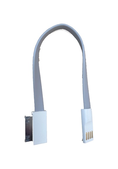 Apple Uyumlu iPhone 1,2,3,4 Kablo 3 iPod ,iPad 90 Derece Gri