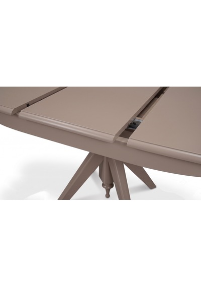 Vintera Açılır Oval Ahşap Mutfak Masası 80x120 Kapuçino