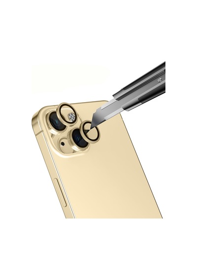 Apple Uyumlu iPhone 14 Zore Mikro Kamera Lens Koruyucu Siyah