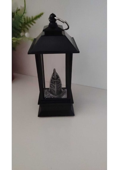 Dekoratif Işıklı Sulu Ve Işıklı Cam Kule Boyutu 12 Cm